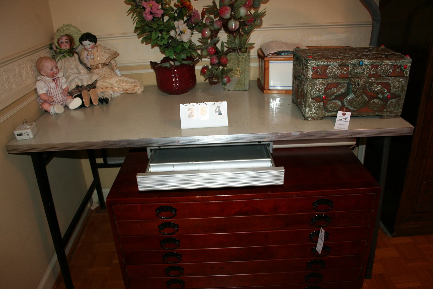 Image for Metal Table with money Drawer 59