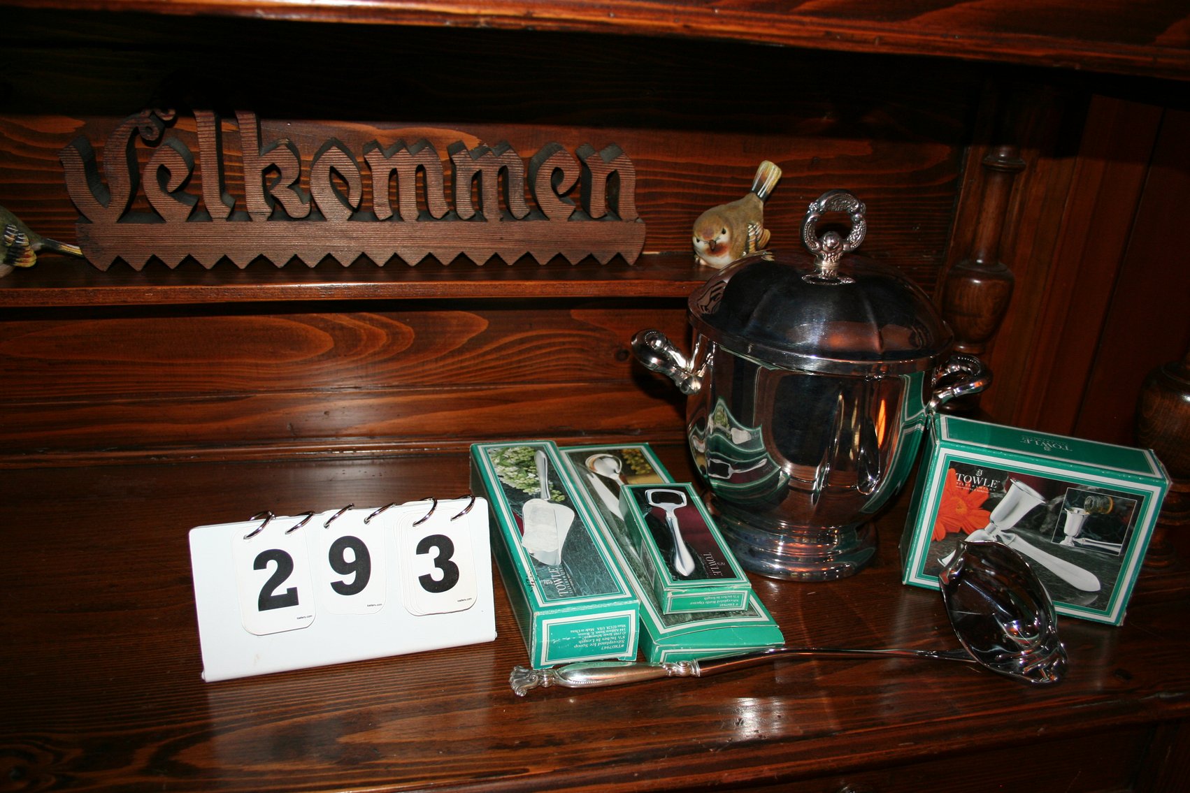 Image for Vintage Ice Bucket & Utensils (Towle)