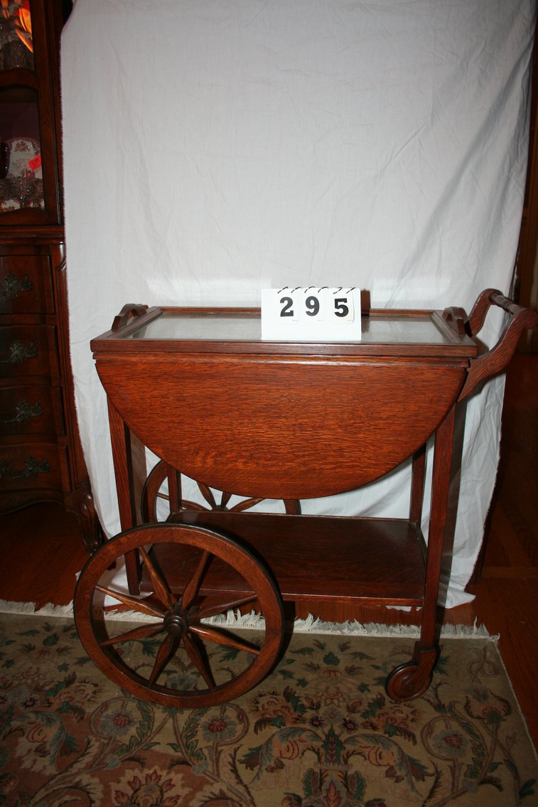 Image for Vintage Oak Tea Cart