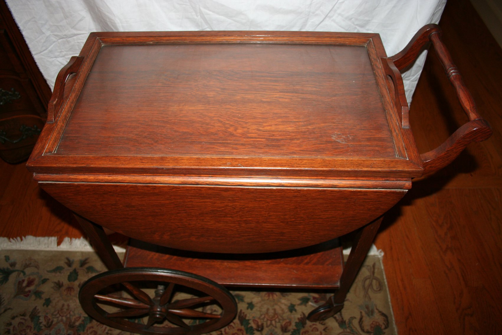 Image for Vintage Oak Tea Cart
