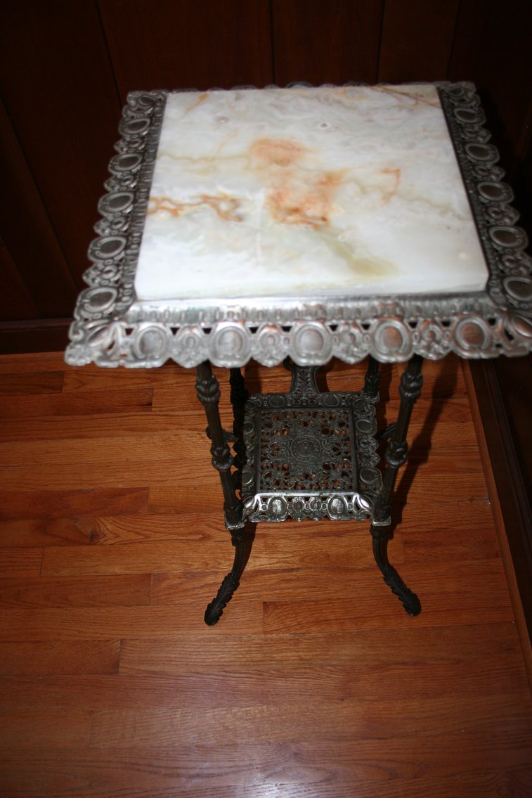 Image for Antique Marble & Cast Iron  30