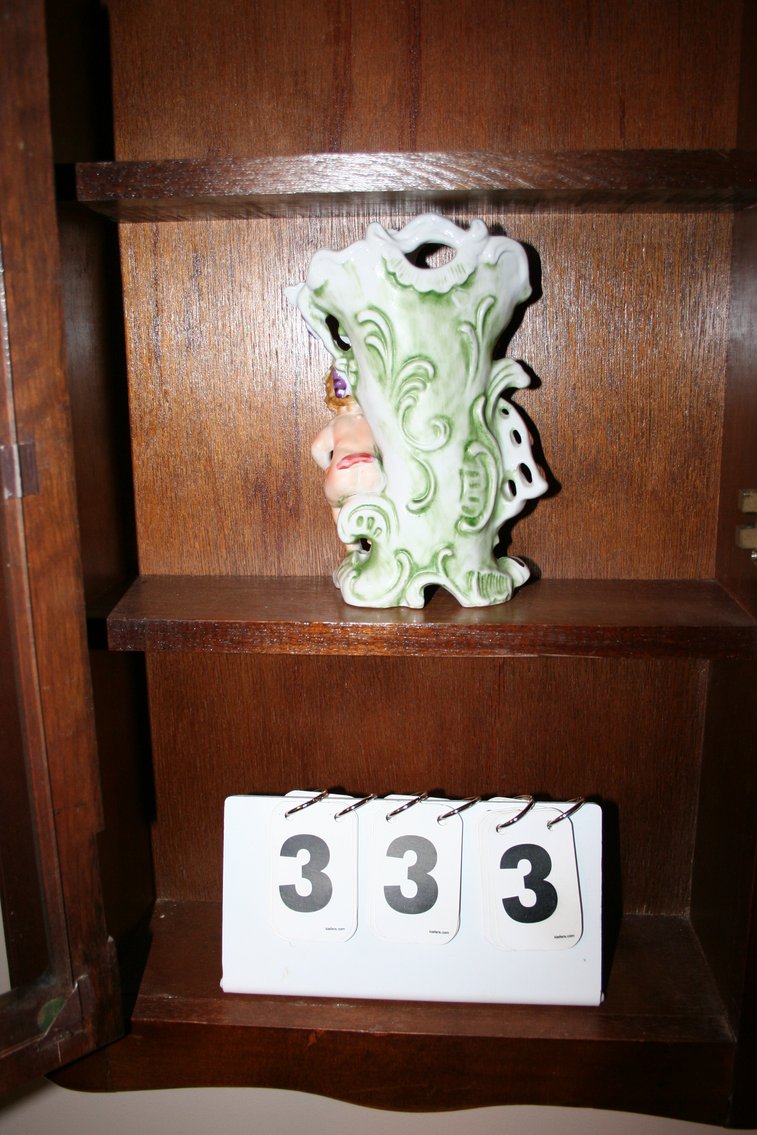 Image for Antique Porcelain Figurine & Cabinet