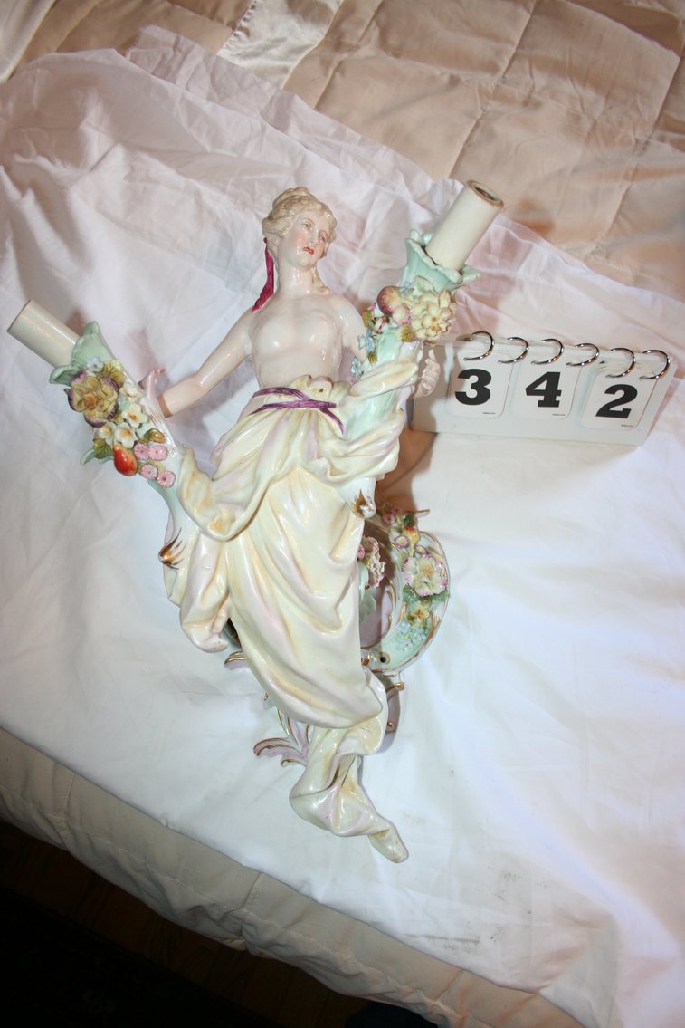 Image for Antique Porcelain Wall Sconce