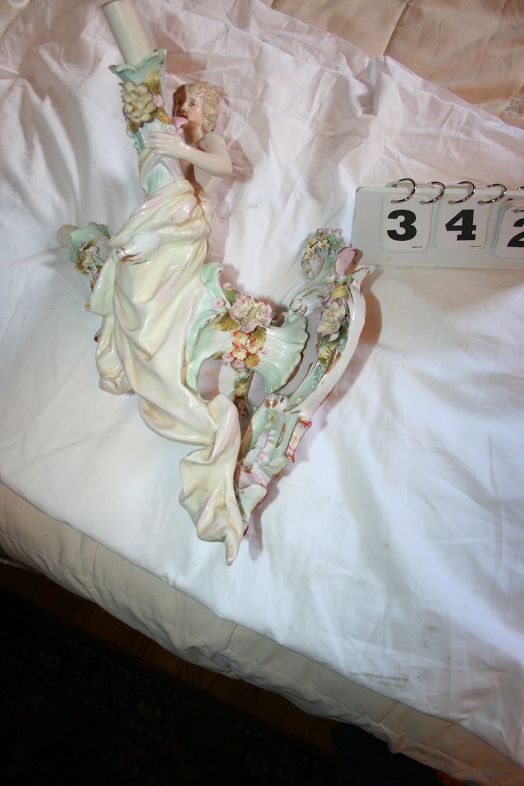 Image for Antique Porcelain Wall Sconce