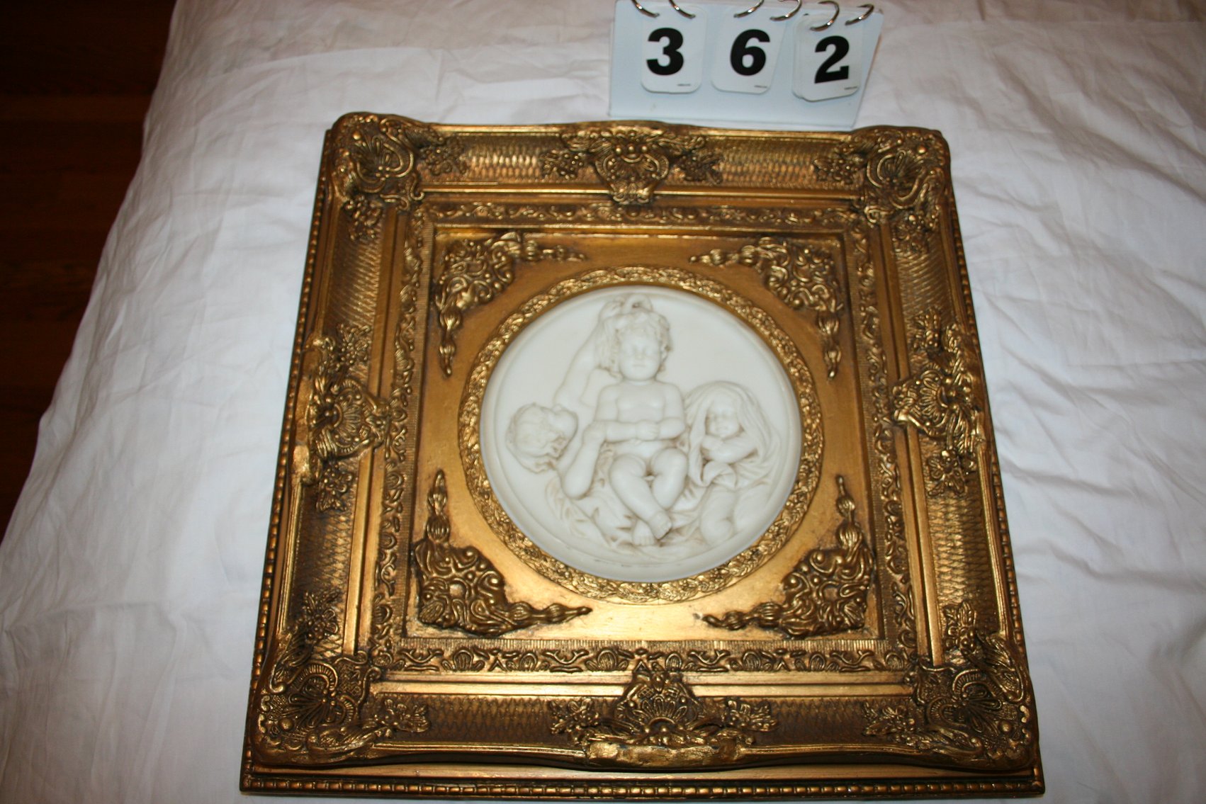 Image for Antique Alabaster Wall Plaque