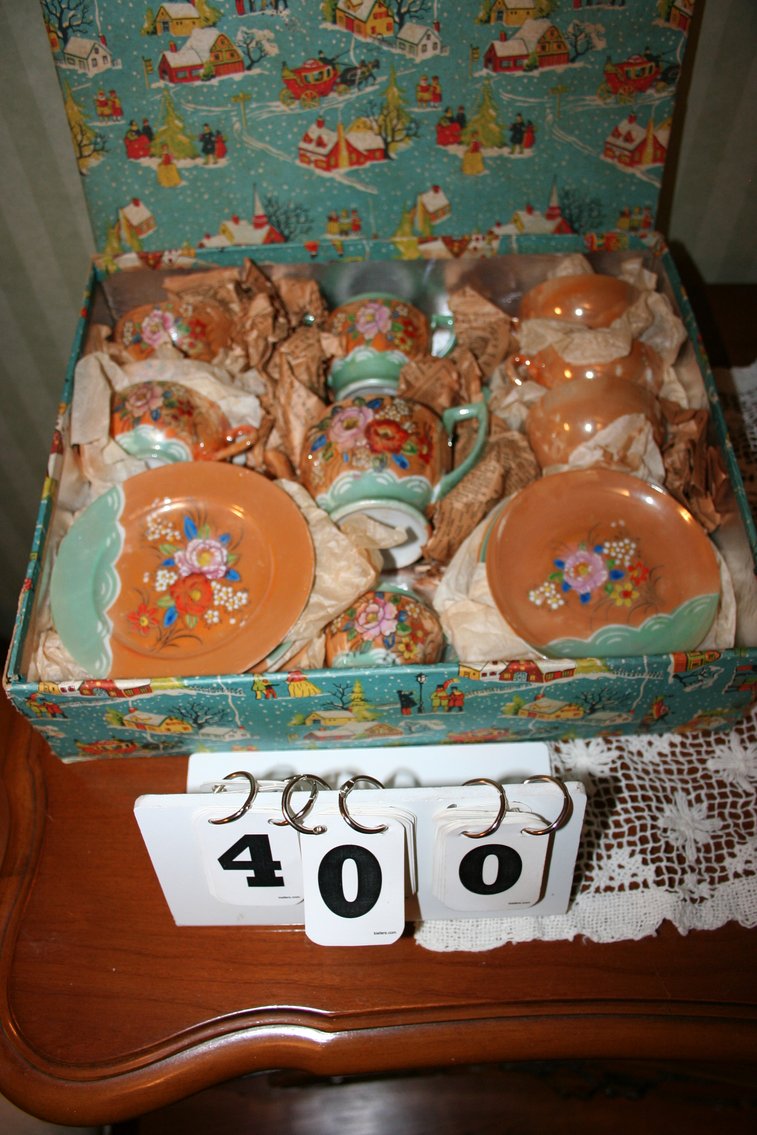 Image for Antique Hand Painted Japanese Tea Set Complete