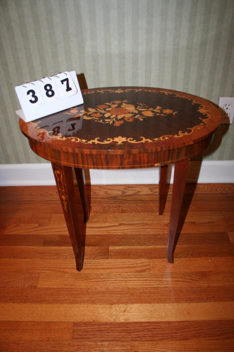 Image for Mahogany Enlayed Music Table 20