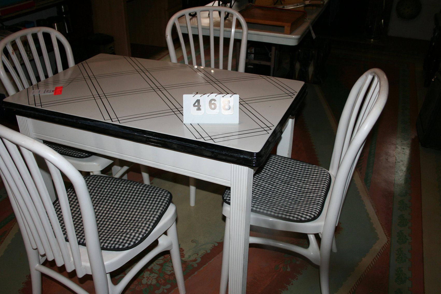 Image for Vintage Enamel Top Table 1940's