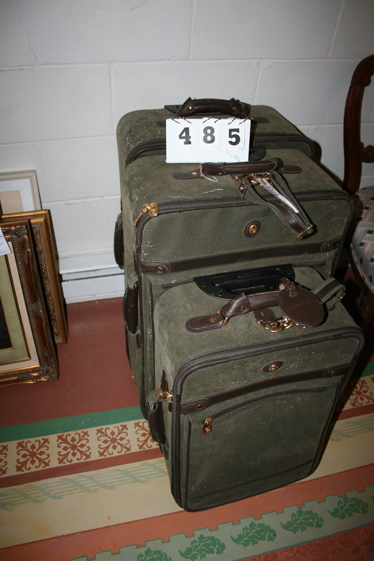Image for 3 Piece Leather Luggage - Charter Club