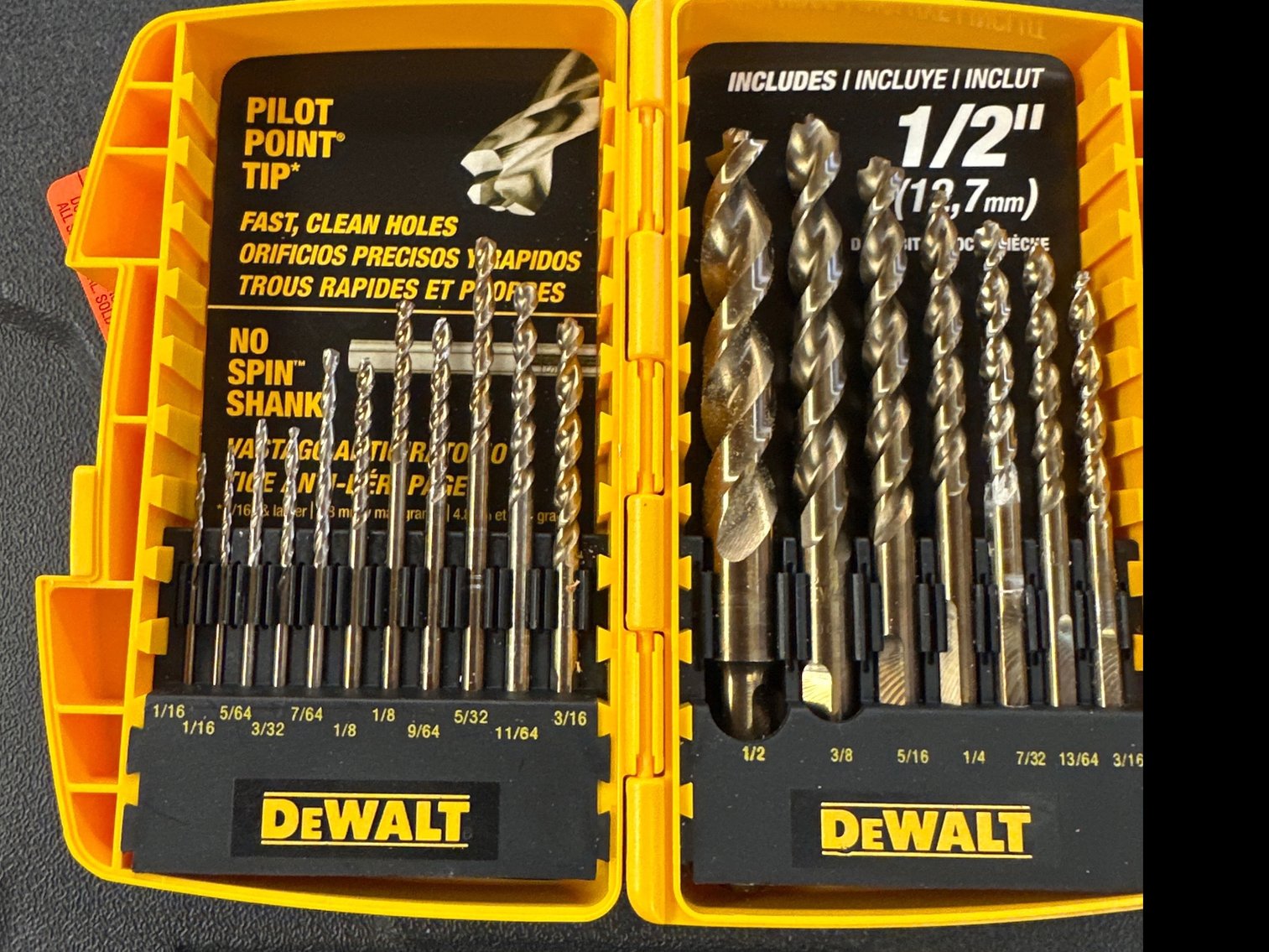 Image for DeWalt complete set of drill bits