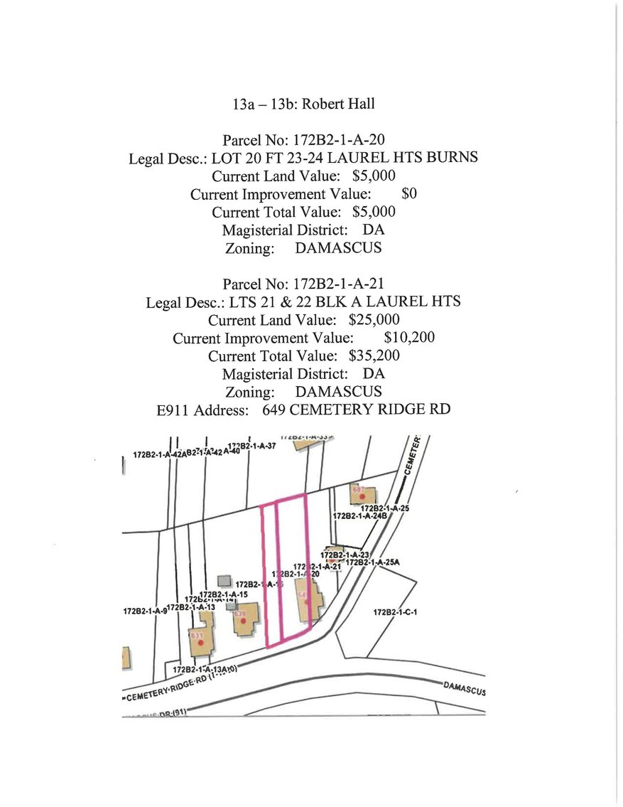 Image for REDEEMED JS13a - Lot 20, Laurel Heights, Cemetery Ridge Road, Damascus / JS13b - 649 Cemetery Ridge Road, Damascus, Lots 21-22, Block A
