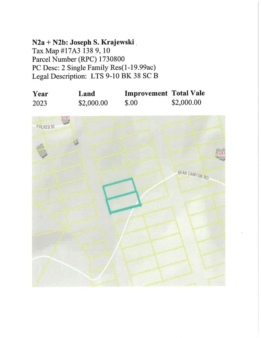 Image for NJ2a + NJ2b - Lots 9-10 Block 38 Section B near Bear Canyon Road