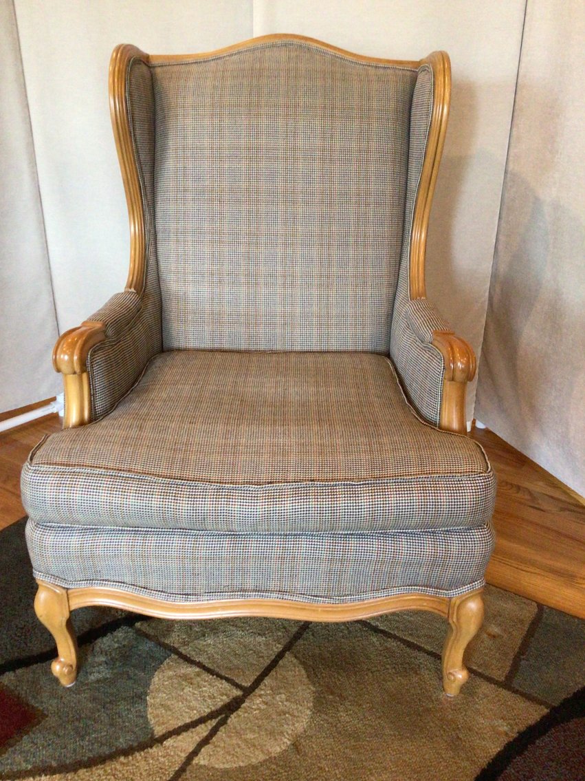 Image for French Style Wing-Back Accessory Chair