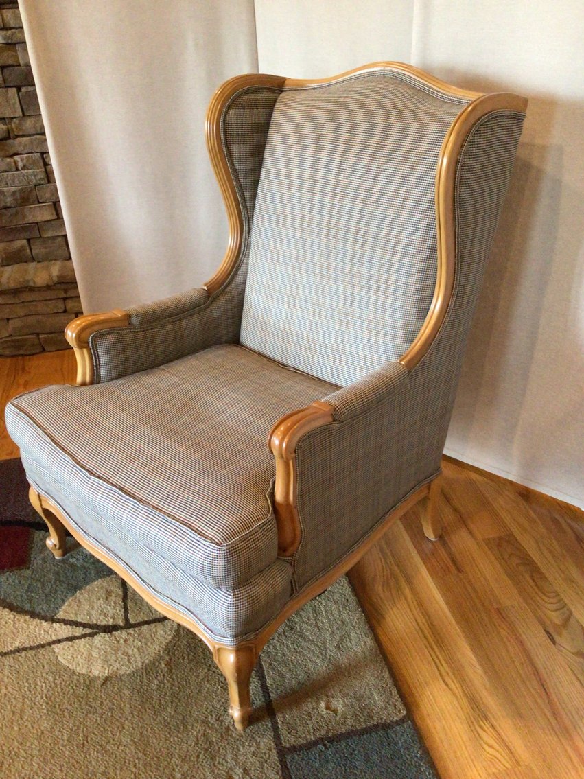 Image for French Style Wing-Back Accessory Chair