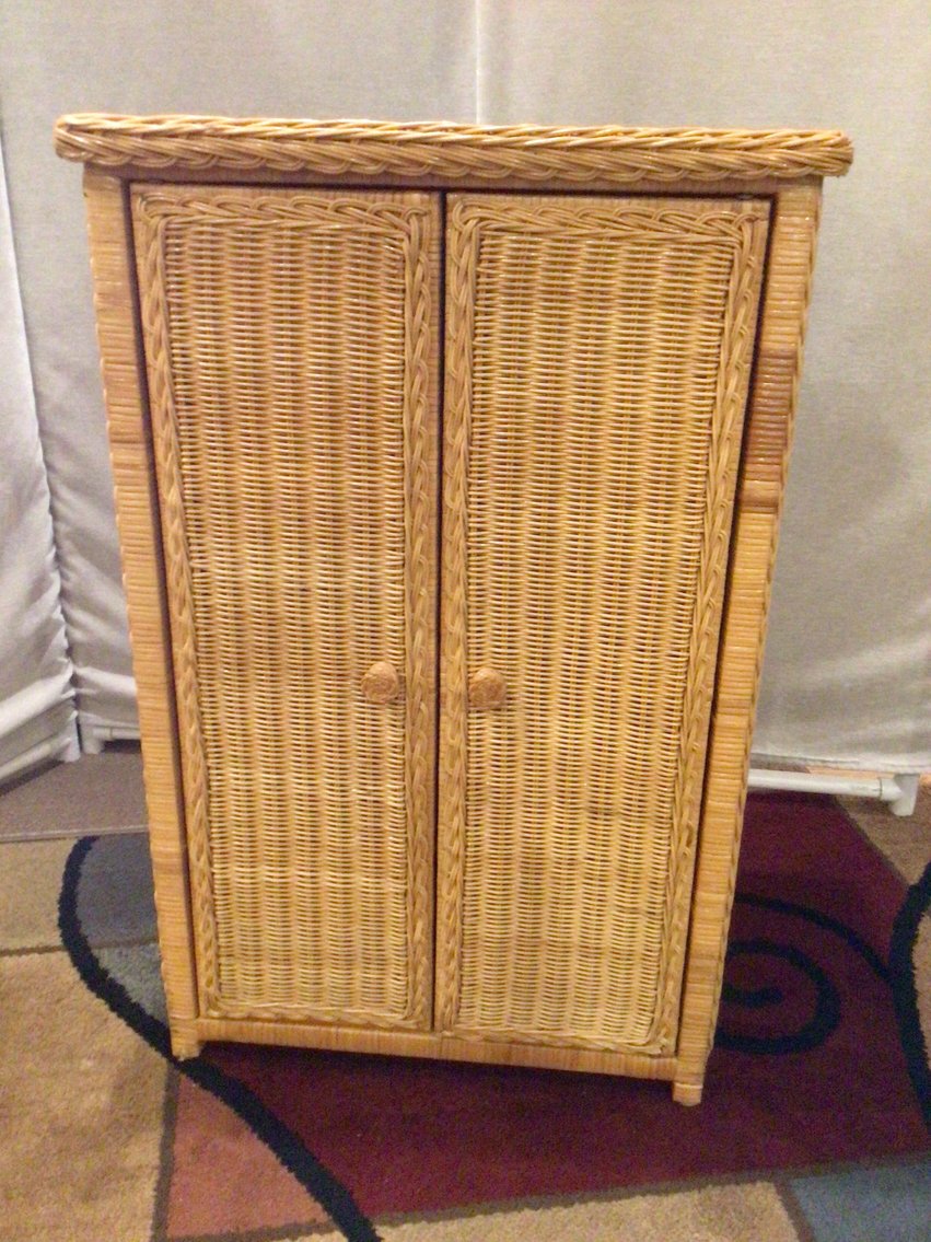 Image for Wicker Storage Cabinet