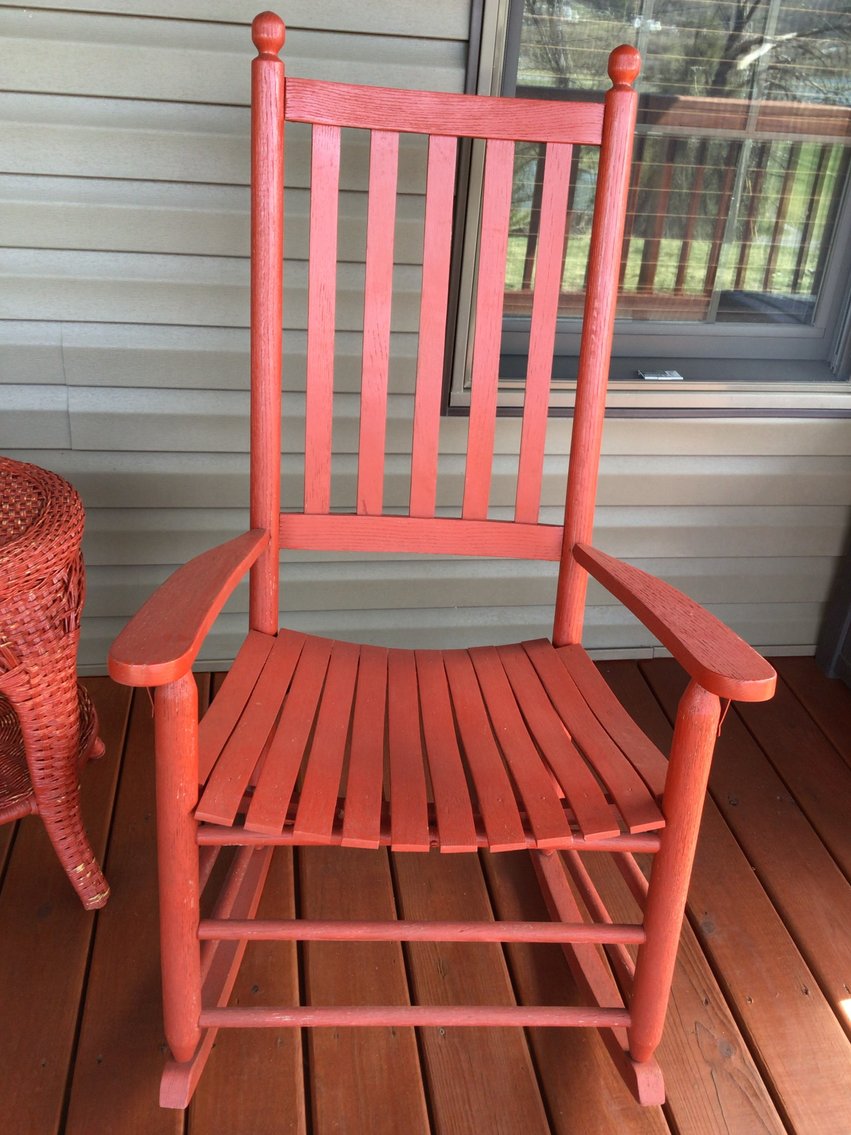 Image for Pair of Rocking Chairs and Wicker Table