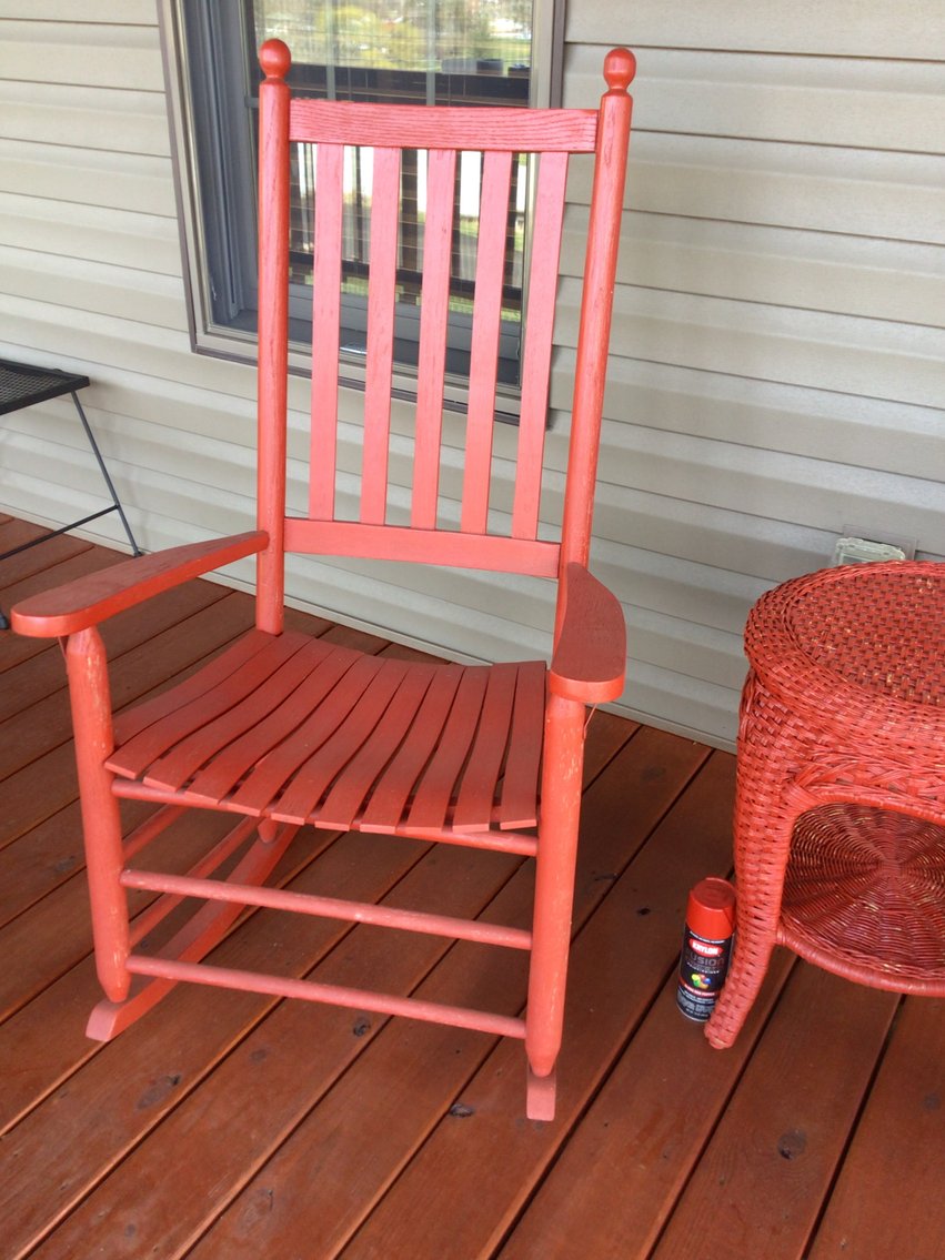 Image for Pair of Rocking Chairs and Wicker Table