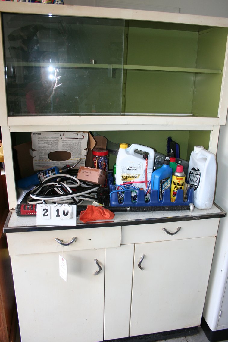 Image for Vintage Metal Cabinet & Contents