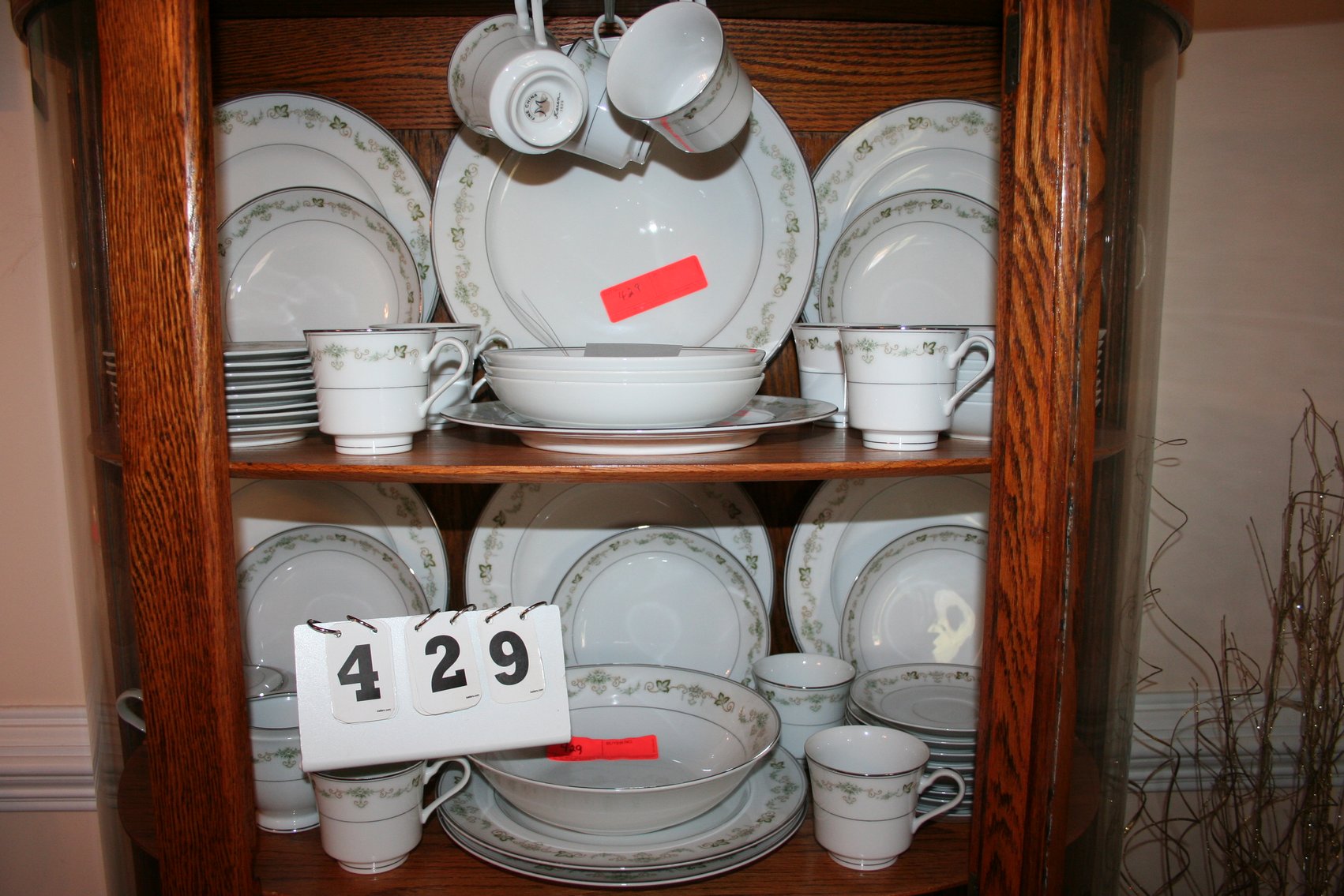 Image for 2 Shelves of Fine China Karen 3829
