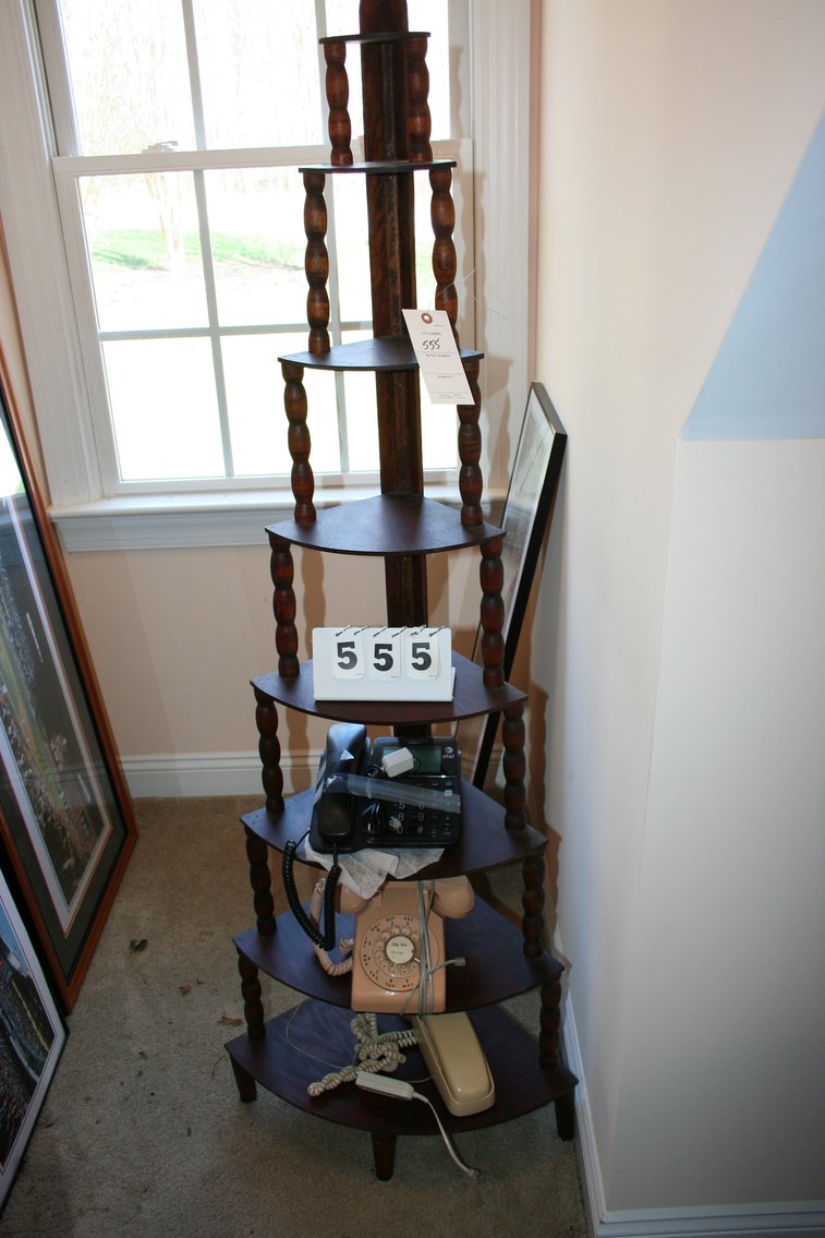 Image for Vintage Corner Rack & Vintage Telephones