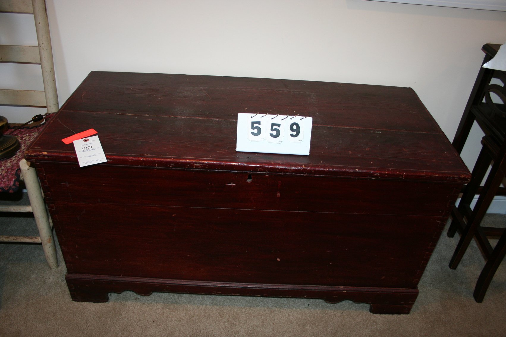 Image for Antique Dove Tail Pine Chest 43
