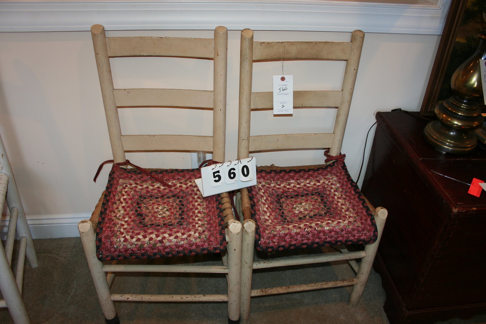 Image for 2 Ladder Back Chairs