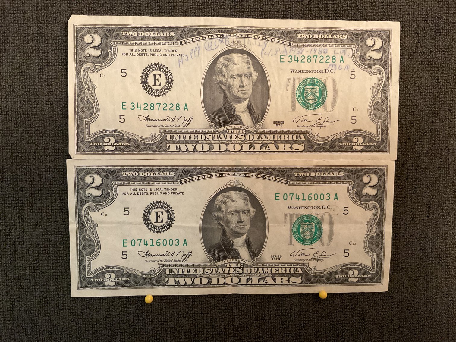 Image for 1976 $2 Notes