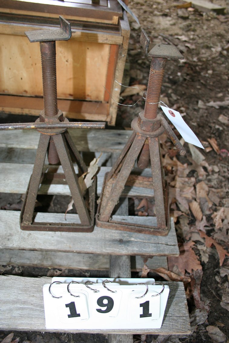 Image for Vintage Screw Jack Stands (2)