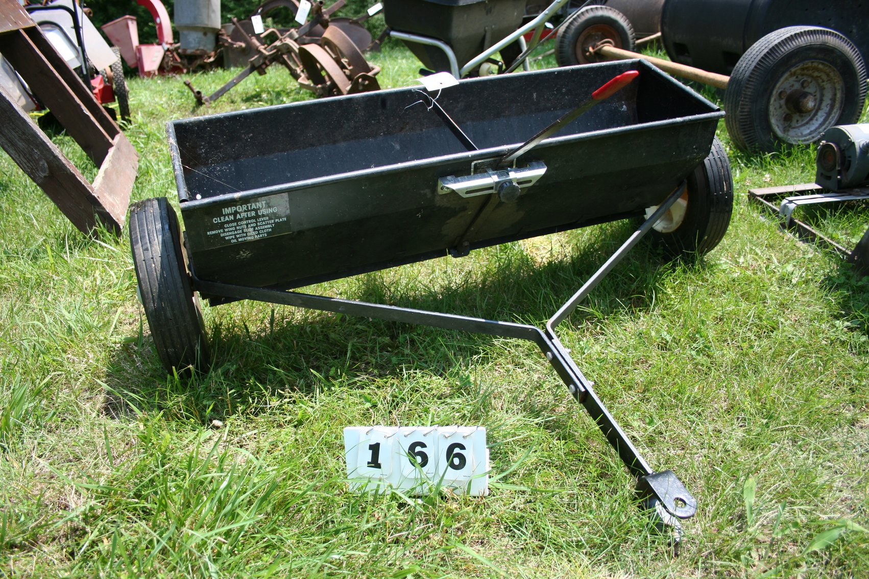 Image for 175 Pound Pull Pitch Spreader - Working