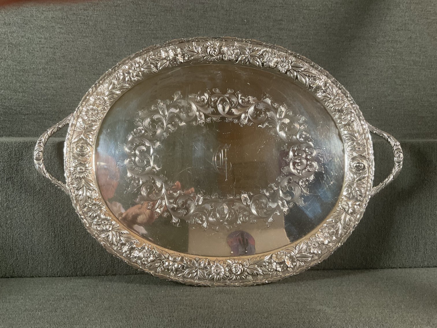 Image for S. Kirk and Son Sterling Repousse Tray