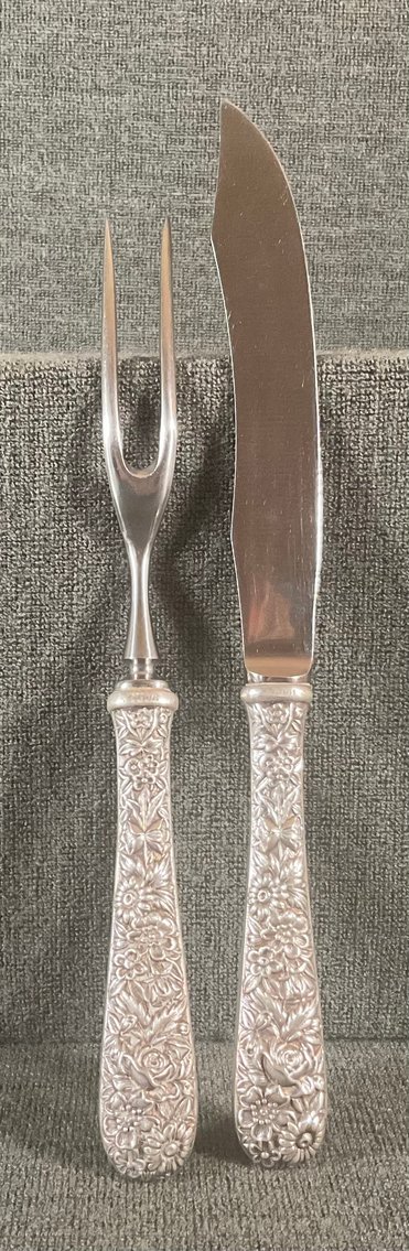 Image for S. Kirk & Son Sterling Handle Repousse Carving Set