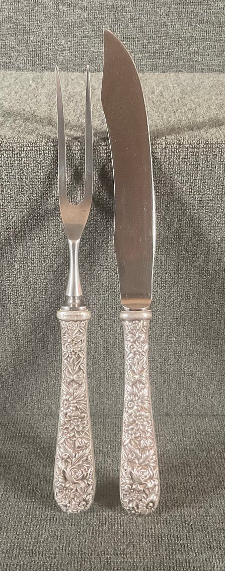 Image for S. Kirk & Son Sterling Handle Repousse Carving Set