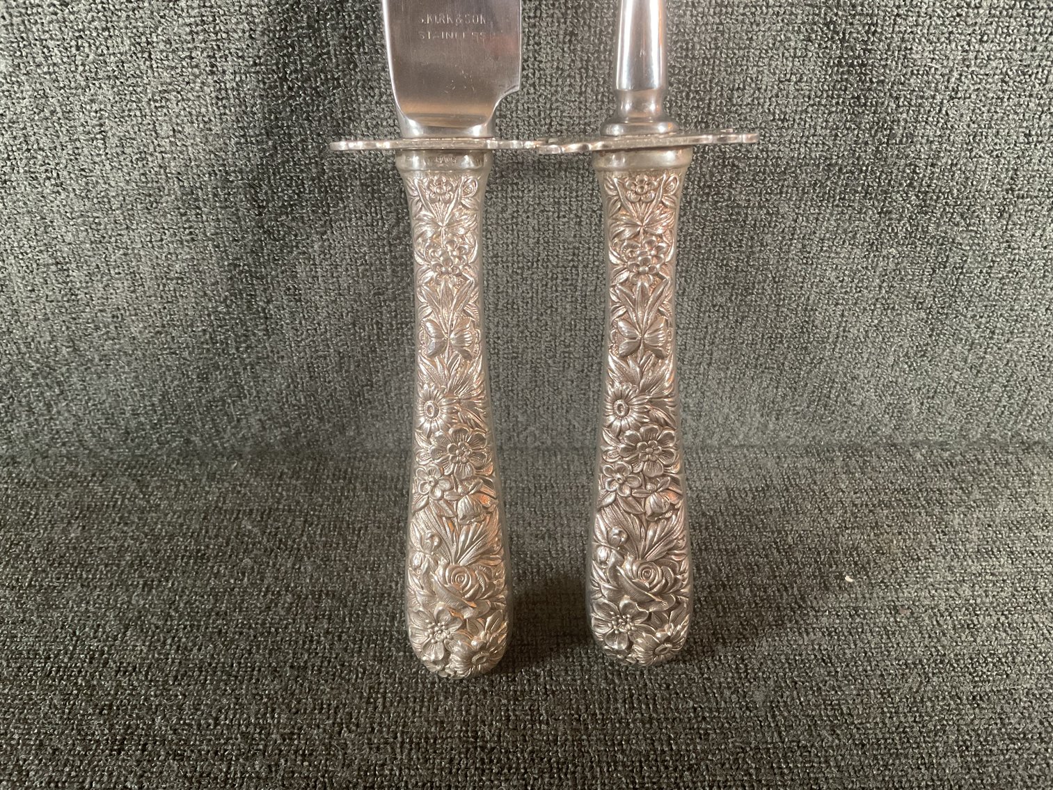 Image for S. Kirk & Son Repousse Sterling Handle Carving Set