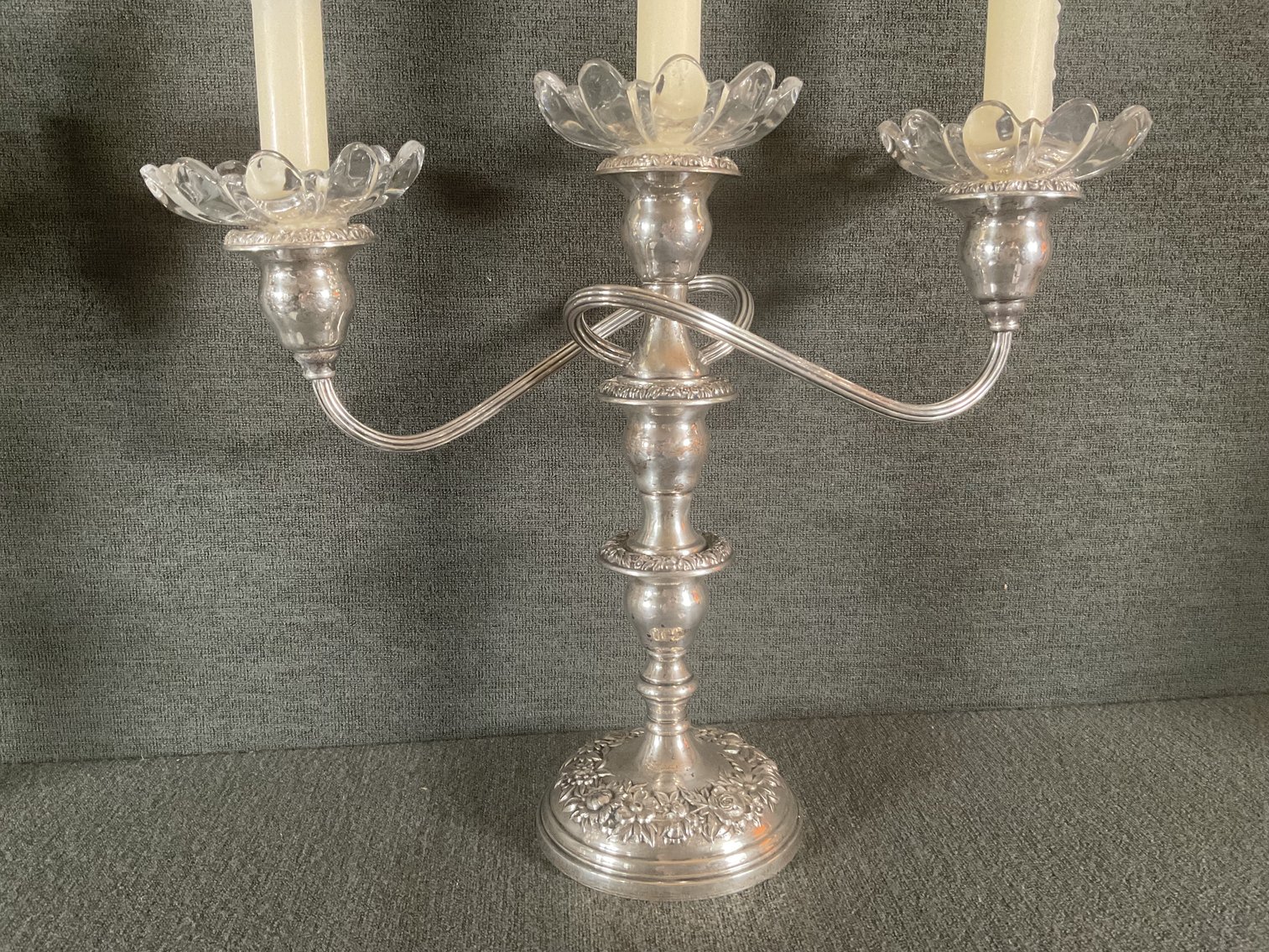 Image for S. Kirk & Son Repousse Sterling Candelabra Set