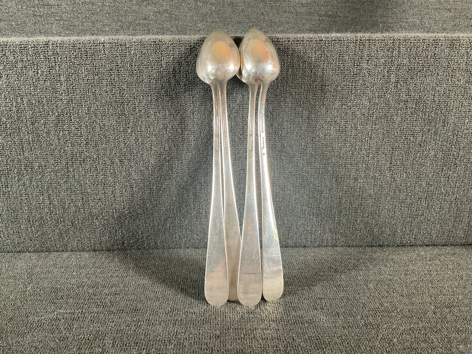 Image for S. Kirk & Son “Repousse” Heavy Sterling Silver  Iced Tea Spoons