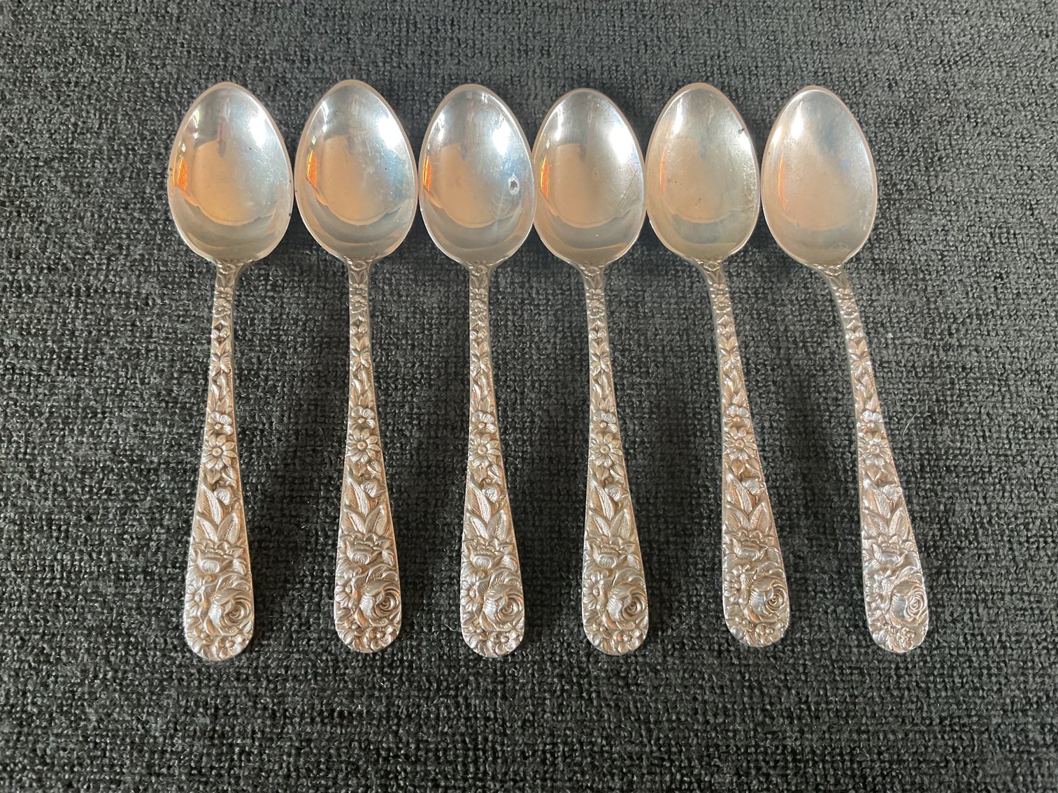 Image for S Kirk & Son “Repousse” Sterling Silver Demi Spoons