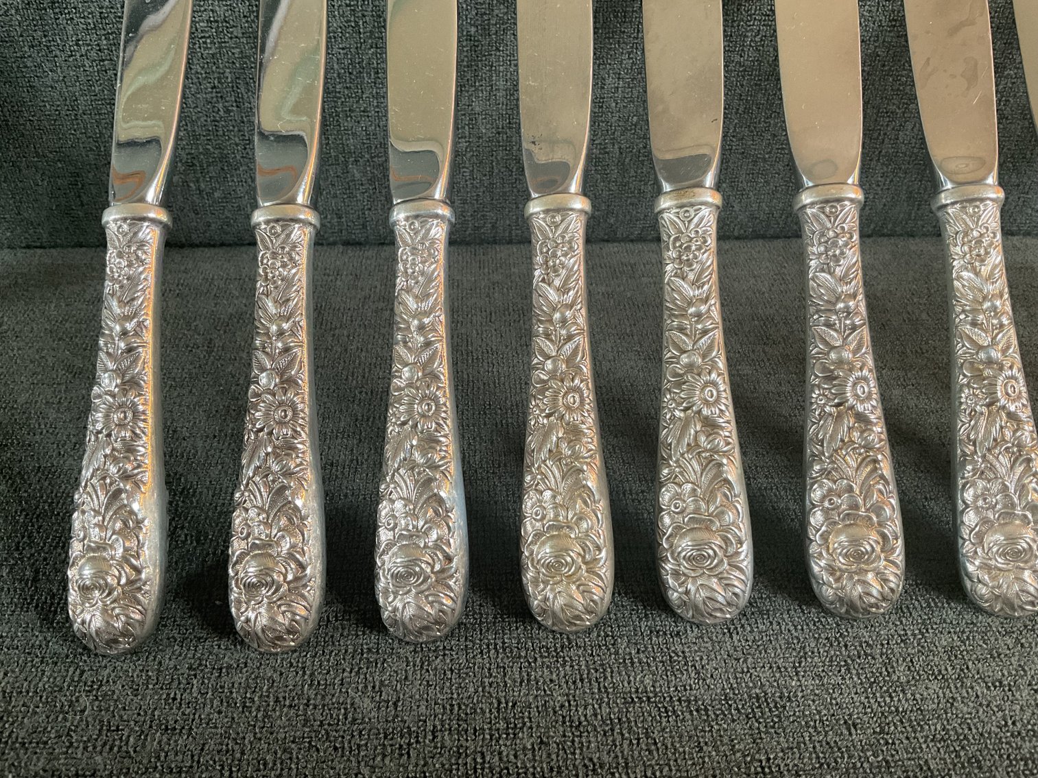 Image for S Kirk & Son “Repousse” Sterling Handled Knives