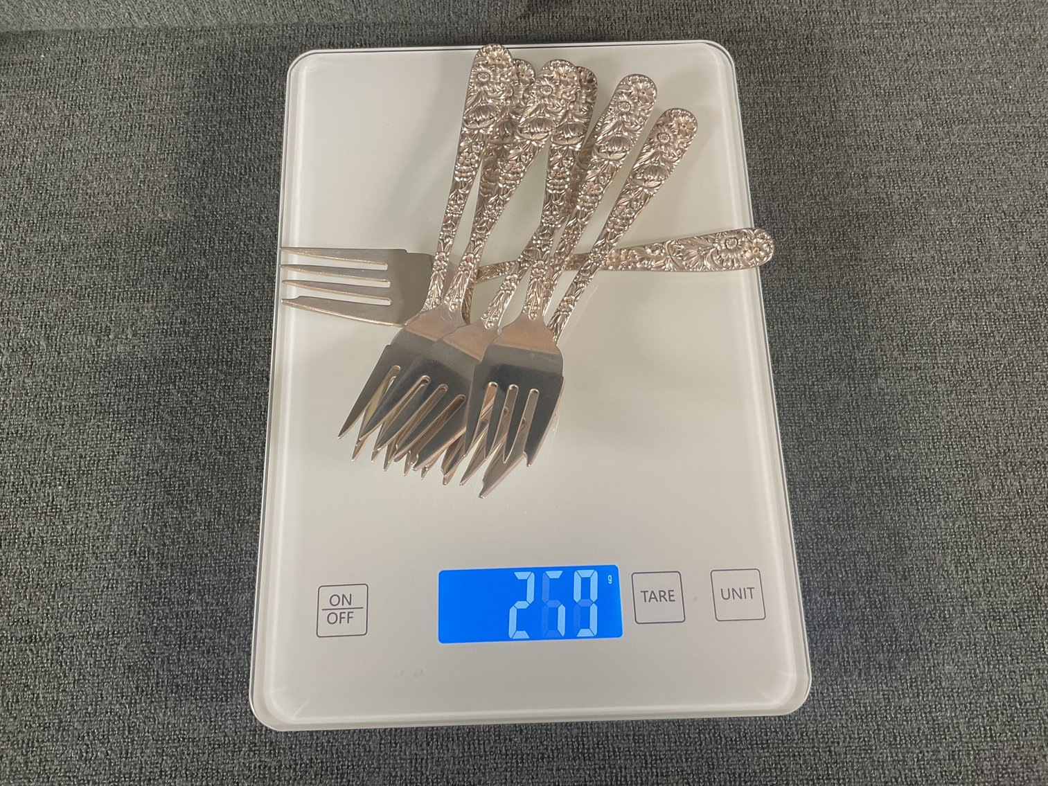 Image for S Kirk & Son “Repousse” Sterling Silver Salad Forks