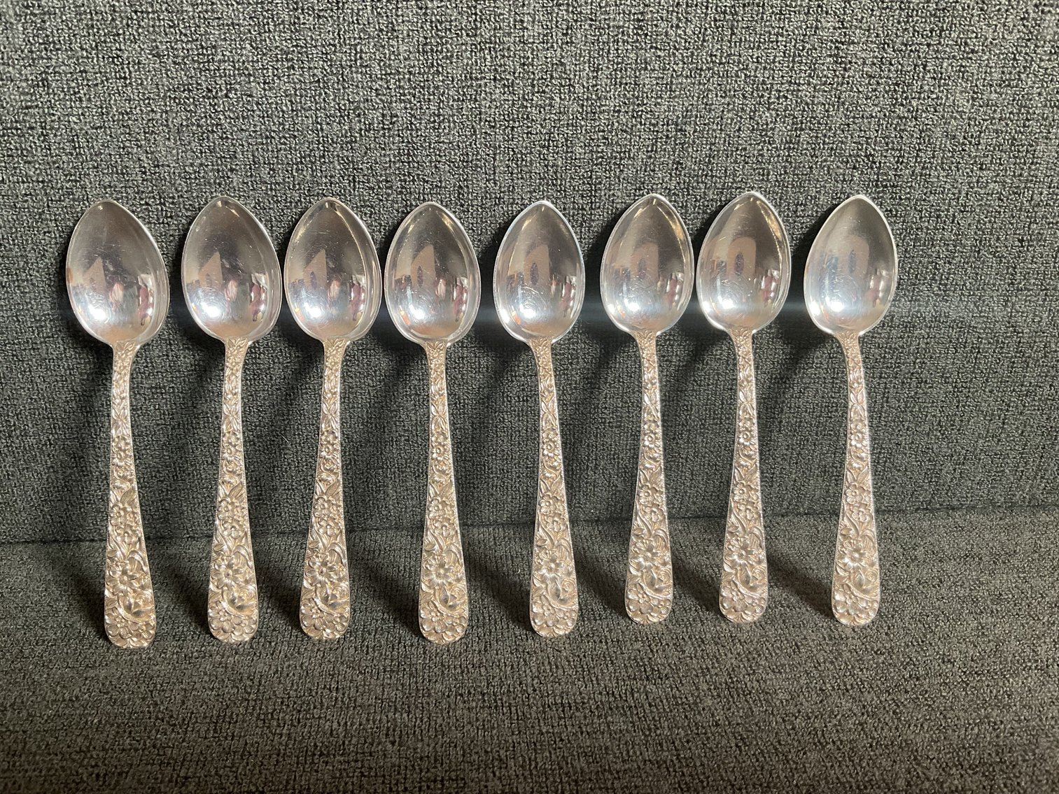 Image for S Kirk & Son “Repousse” Sterling Silver Demi Spoons