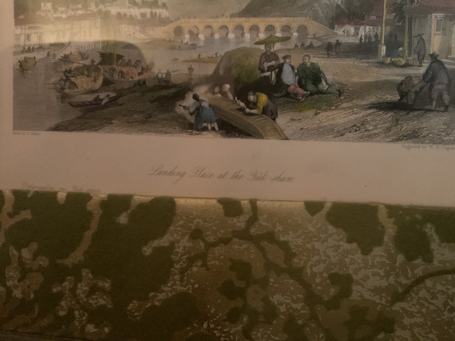 Image for Pair of Prints with Damask Mats