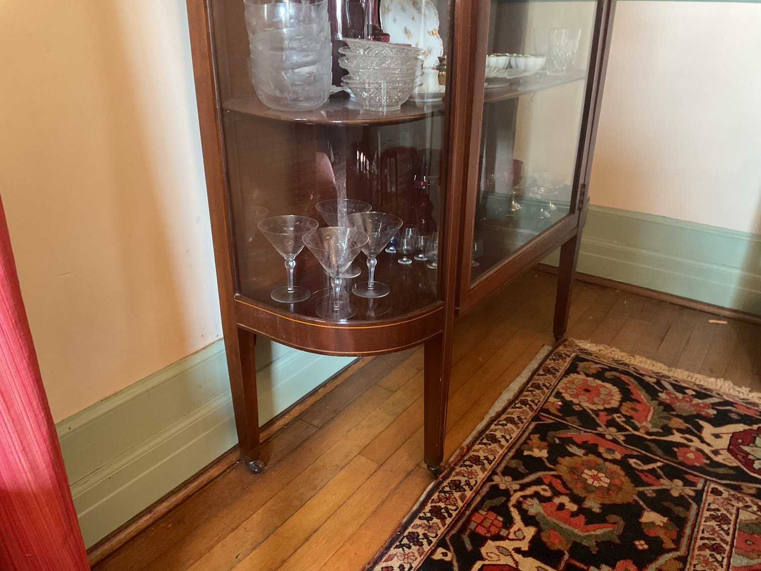 Image for Curved Glass China Cabinet