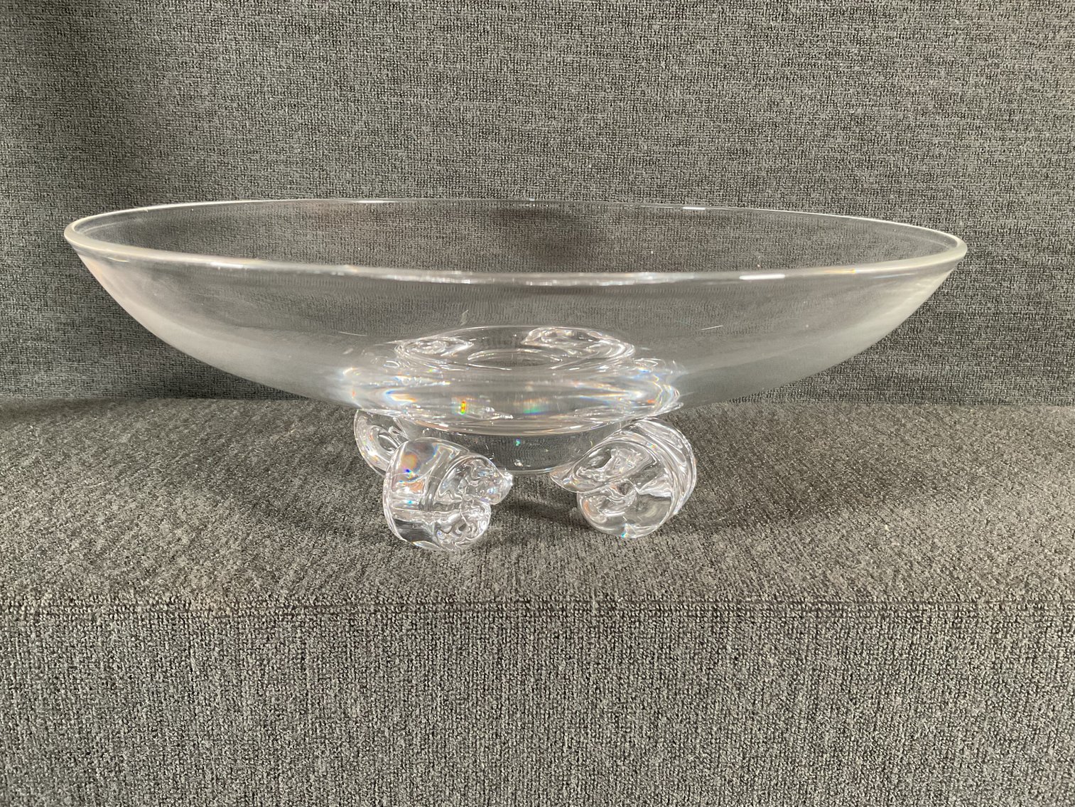 Image for Steuben Scroll Foot Crystal Bowl