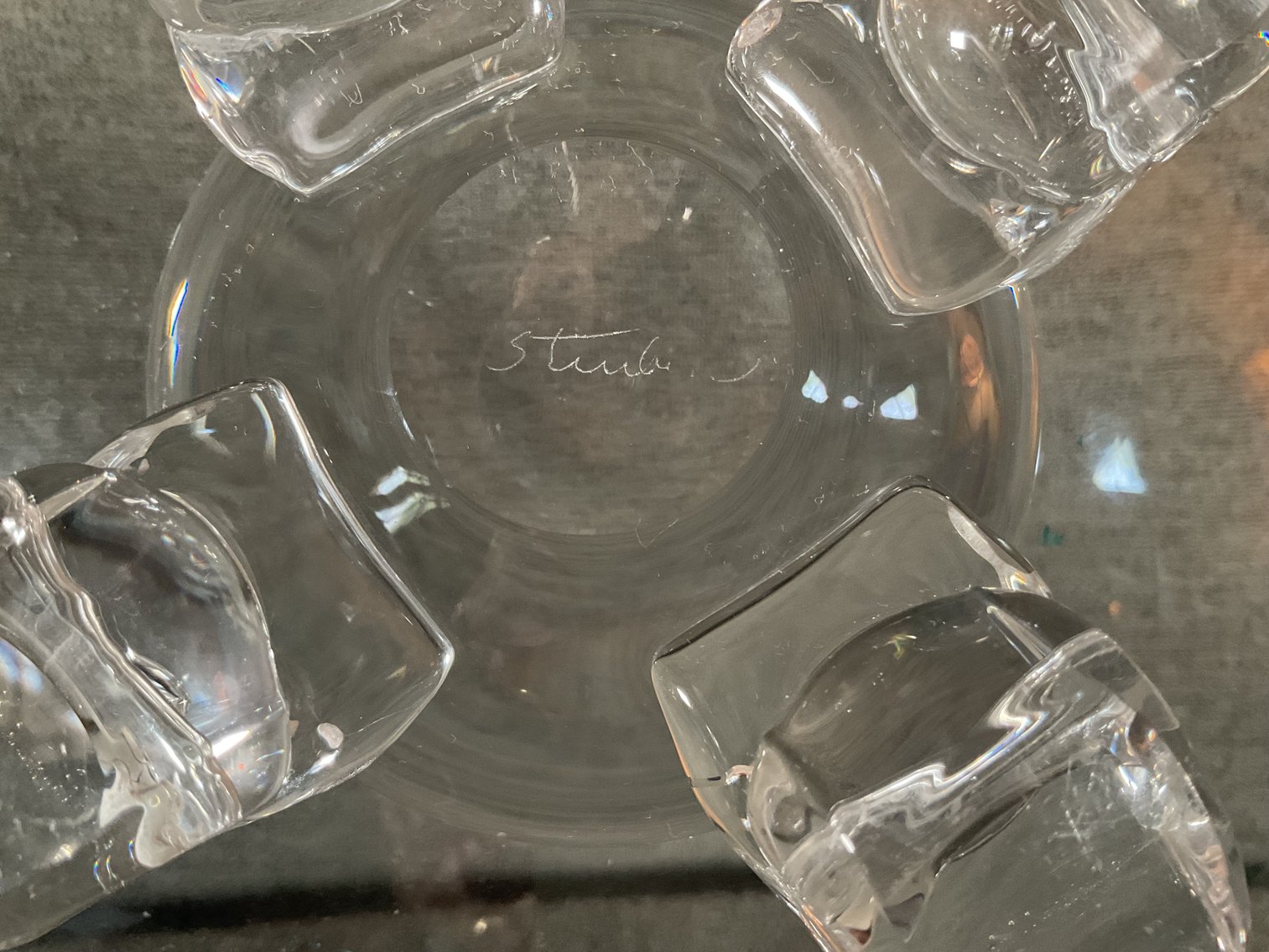 Image for Steuben Scroll Foot Crystal Bowl