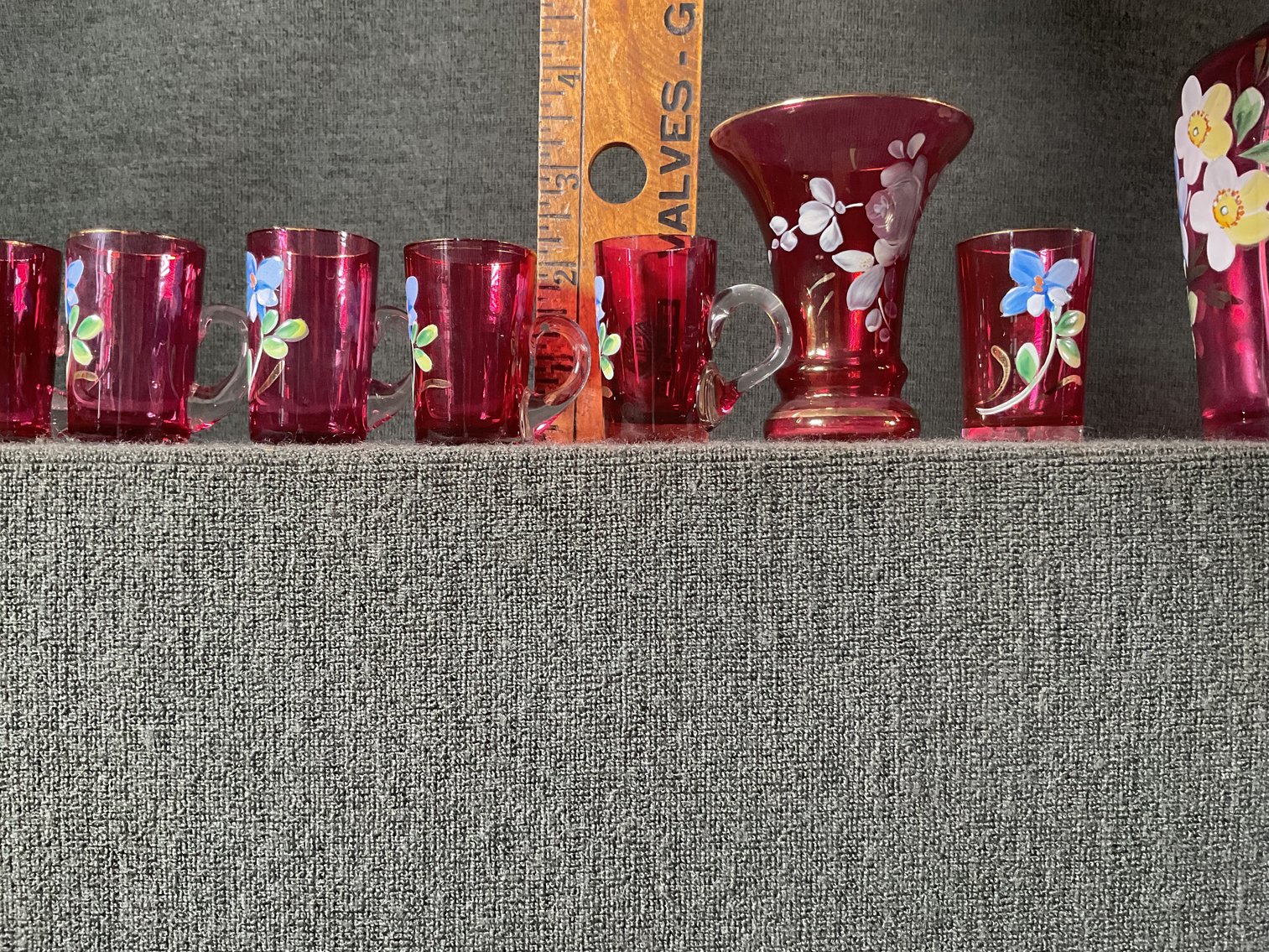 Image for Enameled Cranberry Glass