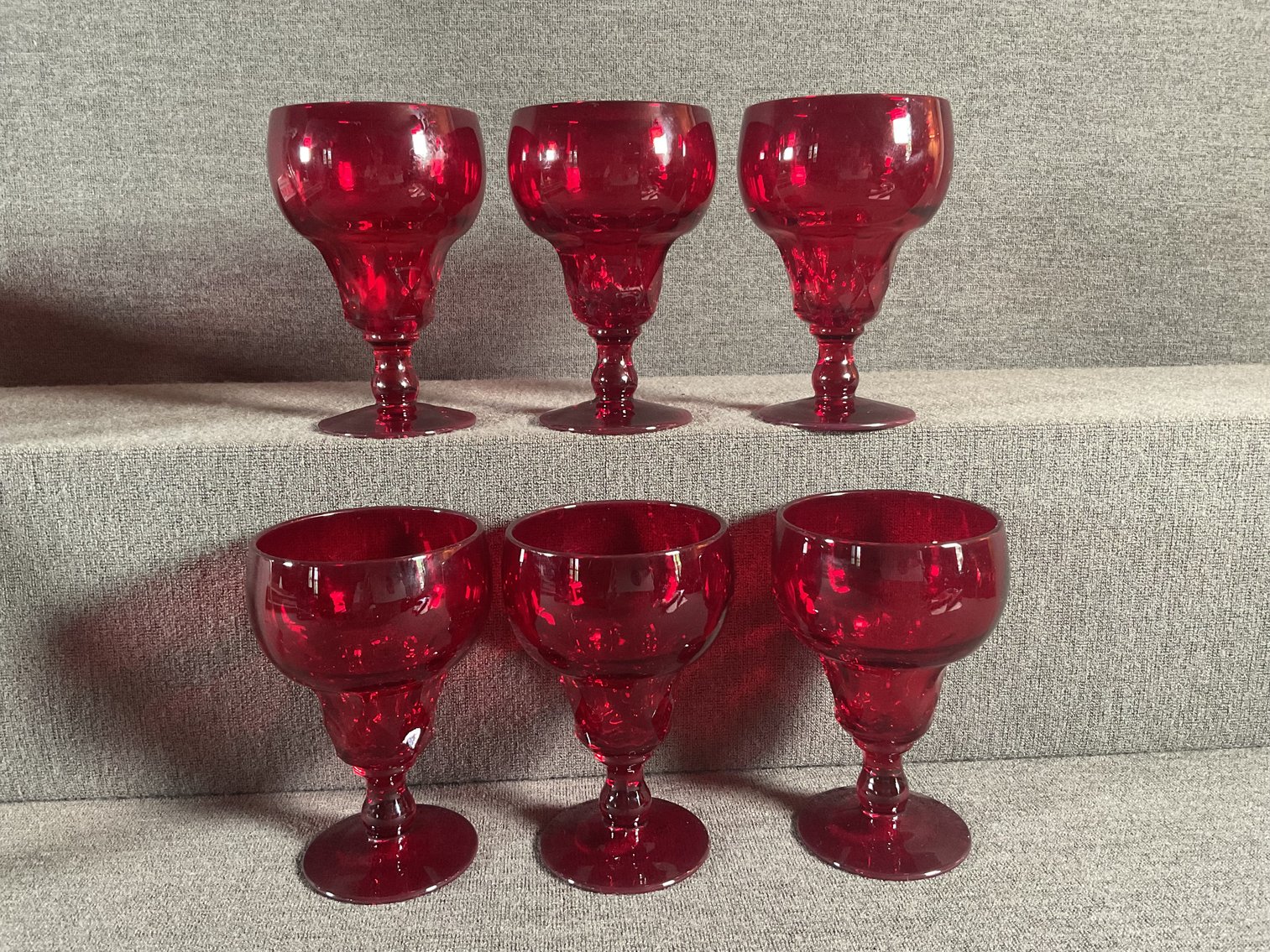 Image for Fenton Georgian Red Goblets