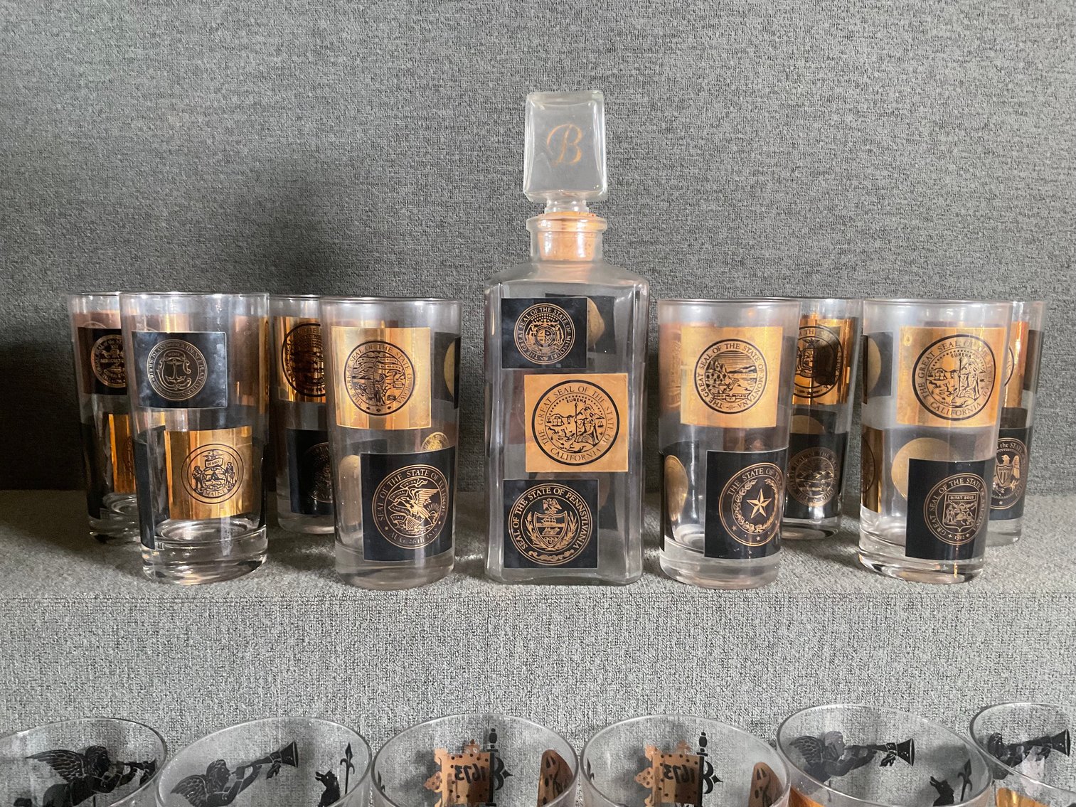 Image for MCM State Seal Highballs with Decanter