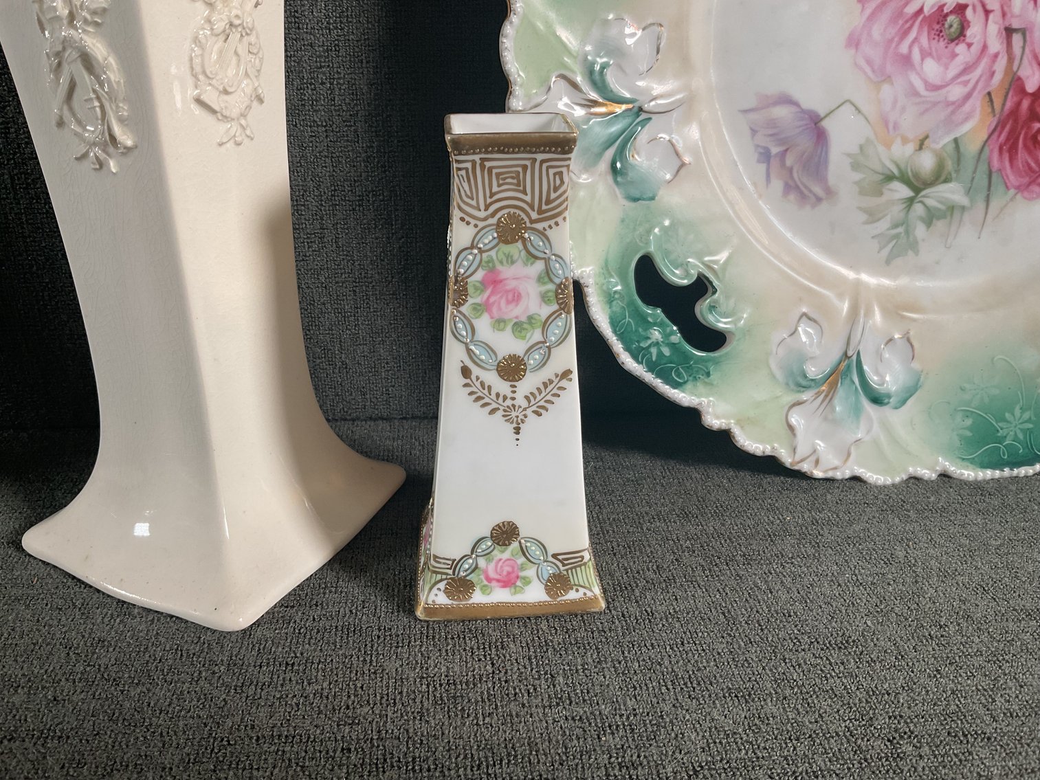 Image for Wedgwood Queensware Vase and RS Prussia Plate