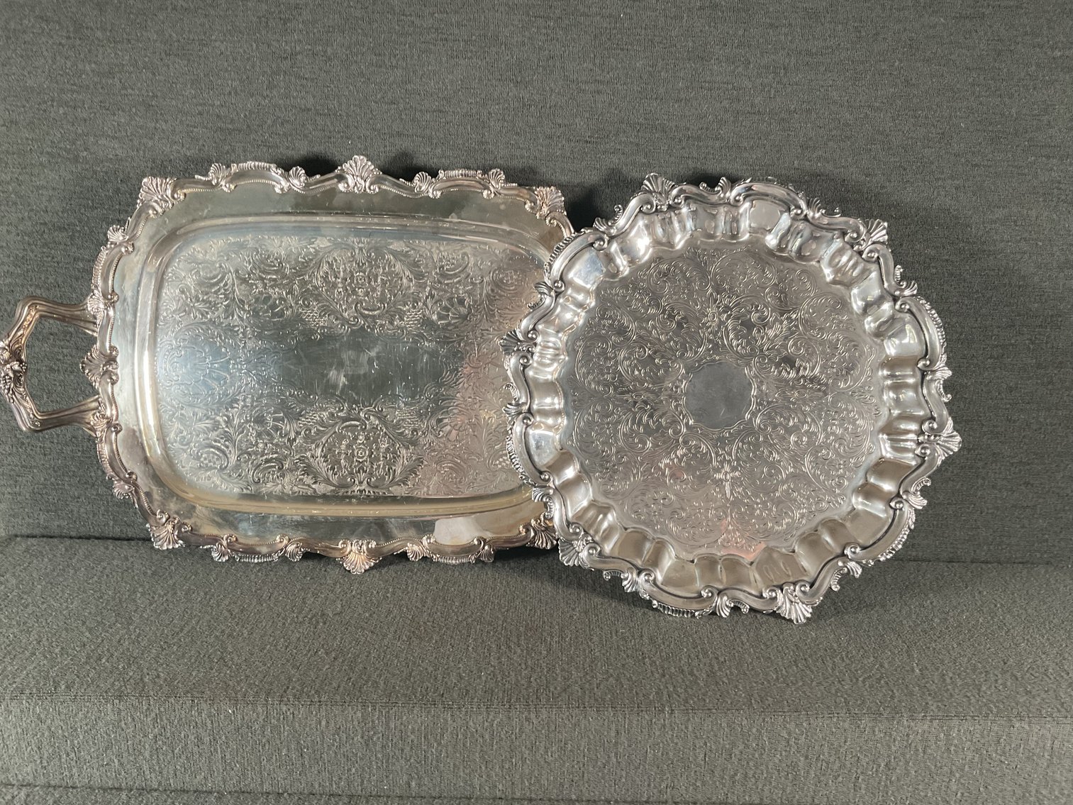 Image for Silver Plated Trays - Footed