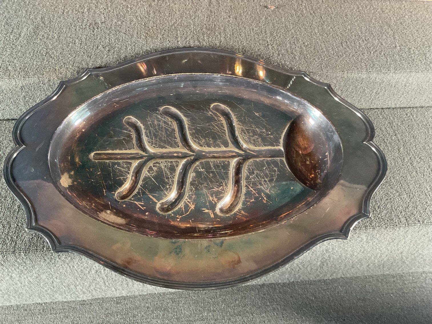 Image for Large Silver Plated Meat Serving Platters