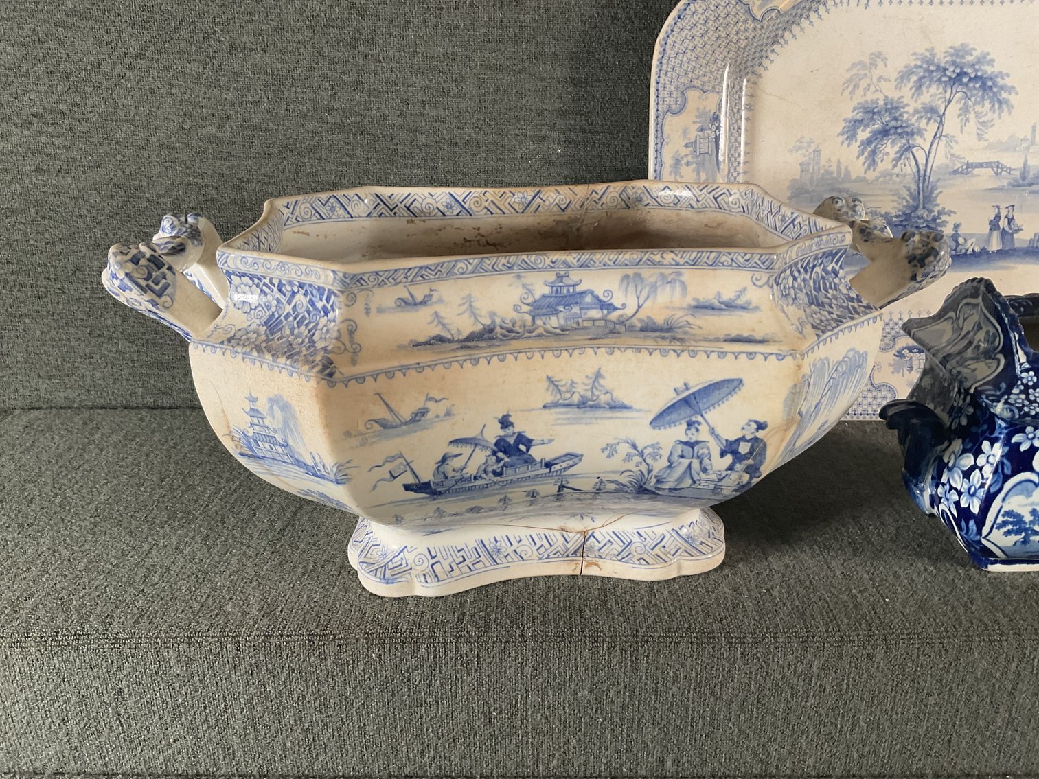 Image for Large But Damaged English Transfer Ware